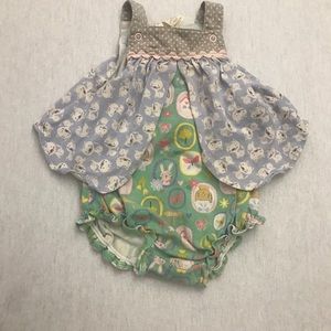 Matilda Jane Bunny/Kitty Romper 6mo VGUC